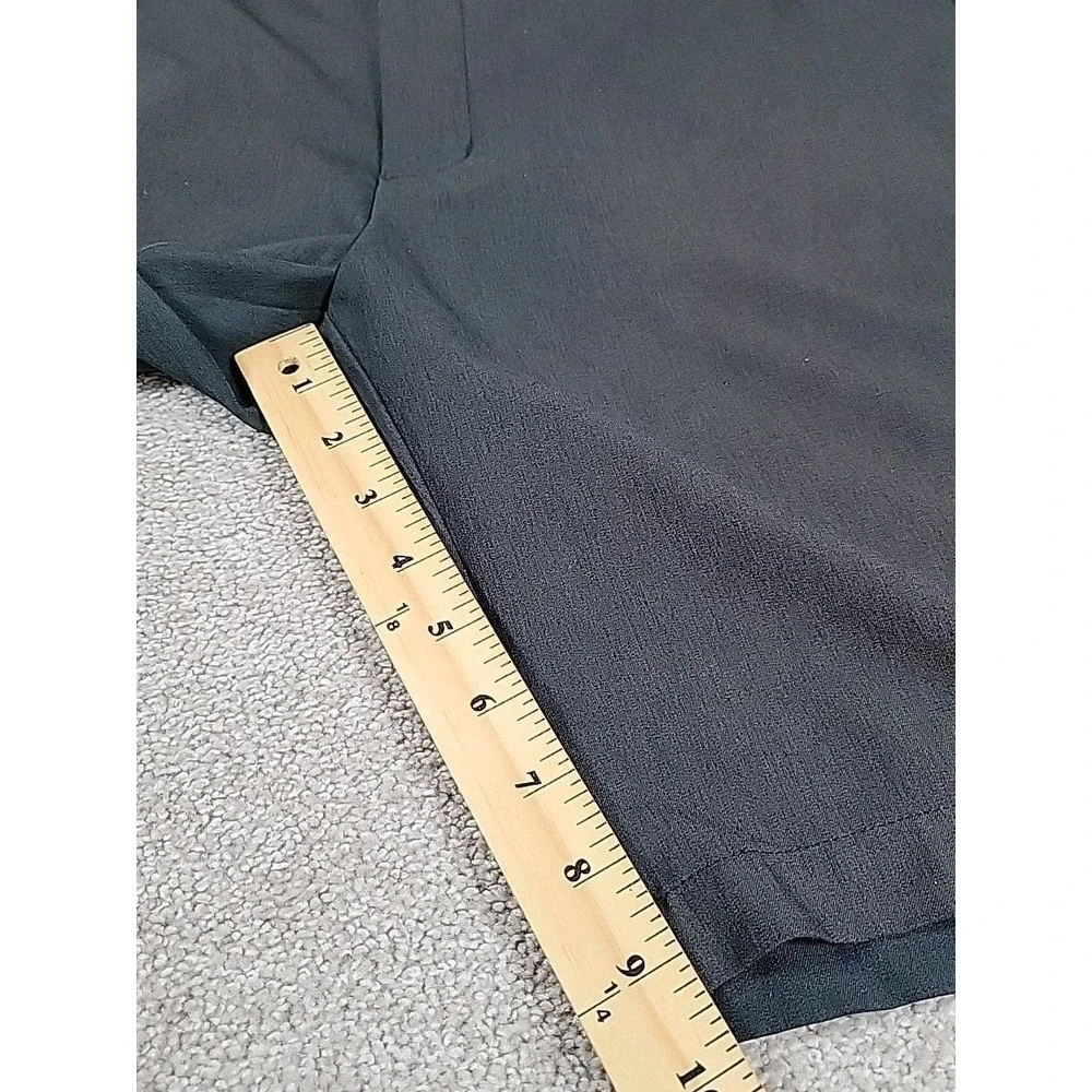 Greg Norman Men's Golf Shorts Black‎ Brown Flat Front Size 38 Casual